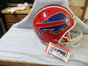 FULL SIZE FOOTBALLHELM HANDSIGNIERT VON JIM KELLY - Bild 1 von 6