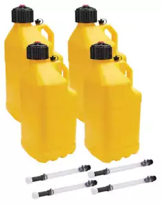 Allstar Performance ALL40123-4 Utility Jug 5 Gal w/ Filler Hose Yellow 4pk - Picture 1 of 15