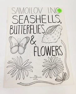EASY PUNCH Seashells Butterflies Flowers Iron-On Transfer Patterns Book  - Picture 1 of 3