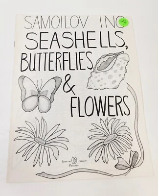 EASY PUNCH Seashells Butterflies Flowers Iron-On Transfer Patterns Book  - Image 1 of 3
