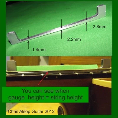 Acoustic Steel String Guitar Action Gauge 1.3 to3.0mm Transmiited Light UseTA003 - Image 1 of 4