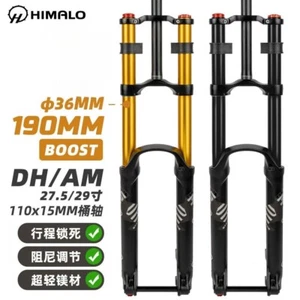 MTB DH Fork Downhill Suspension ForkThru Axle 110mm*15mm 3.0 Tire Bicycle Forks - Picture 1 of 7