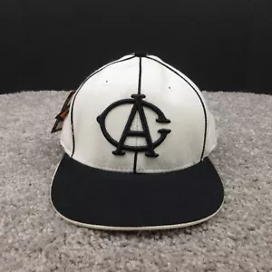 Chicago American Giants Hat Cap Mens 7 1/4 Off White Black Logo 100% Wool VTG - Picture 1 of 9