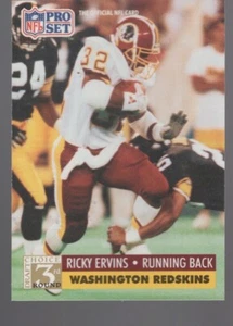 1991 Ricky Ervins Pro Set Football Rookie RC 3rd Round Draft Choice Washington - Picture 1 of 1