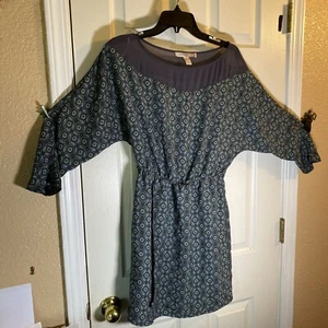 Forever 21 Contemporary Women S SMALL Dress 3/4 Sleeves Abstract Geometric Adult - Picture 1 of 10