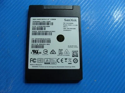 HP 870-210se SanDisk SATA 2.5" 128GB SSD Solid State Drive SD8SB8U-128G-1006 - Image 1 of 2