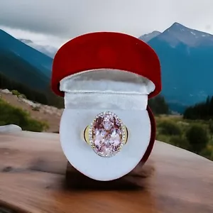 11,00 ct Kunzit AAA Ring mit brillanten 585 Gold. NEU. Wert:4119.-Euro - Bild 1 von 9