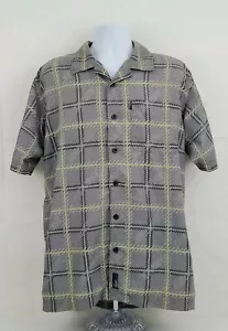VINTAGE Ice Wear Shirt Mens Large Gray Button-Up Ice-T Rapper Spellout Adult A26 - Picture 1 of 11