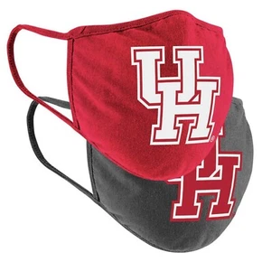 NCAA Colosseum Houston Cougars 2-pack Face Mask Adult Unisex New - Picture 1 of 2