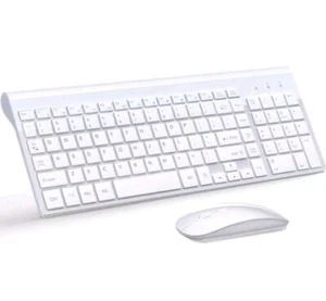 Topmate Slim Wireless Bluetooth Keyboard And Mouse White - Picture 1 of 6