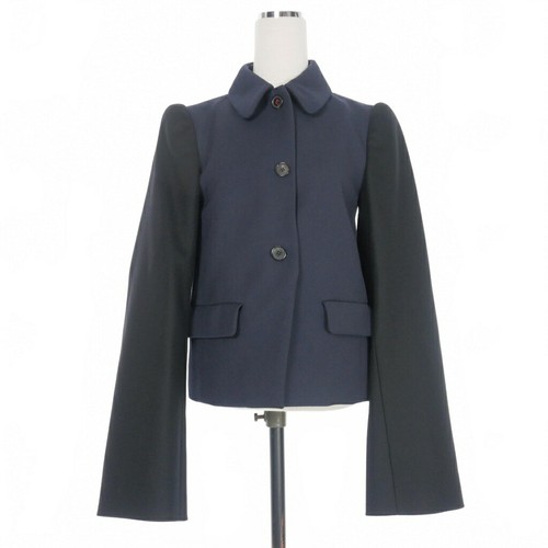 Giacca commutabile Maison Margiela 24SS manica larga blu navy nera taglia 36 usata