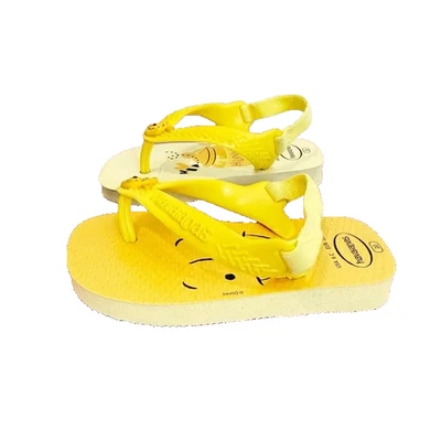 Havianas Baby Disney Winnie The Pooh Yellow Sandals Size 6 - Image 1 of 4