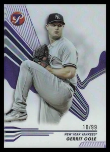 2024 Topps Pristine Purple Refractors #114 Gerrit Cole Serial #10/99 - Bild 1 von 2