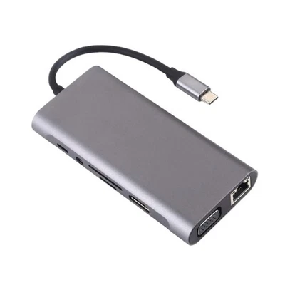 11 in 1 Type C to RJ45 HDTV Adapter Memory USB3.0 87W Docking USB C Splitter for - Image 1 of 4