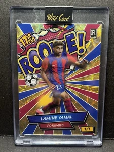 Lamine Yamal 1/1 Rookie 2024 Wild Card Comix Gold Wave FC Barcelone Espagne - Photo 1/4