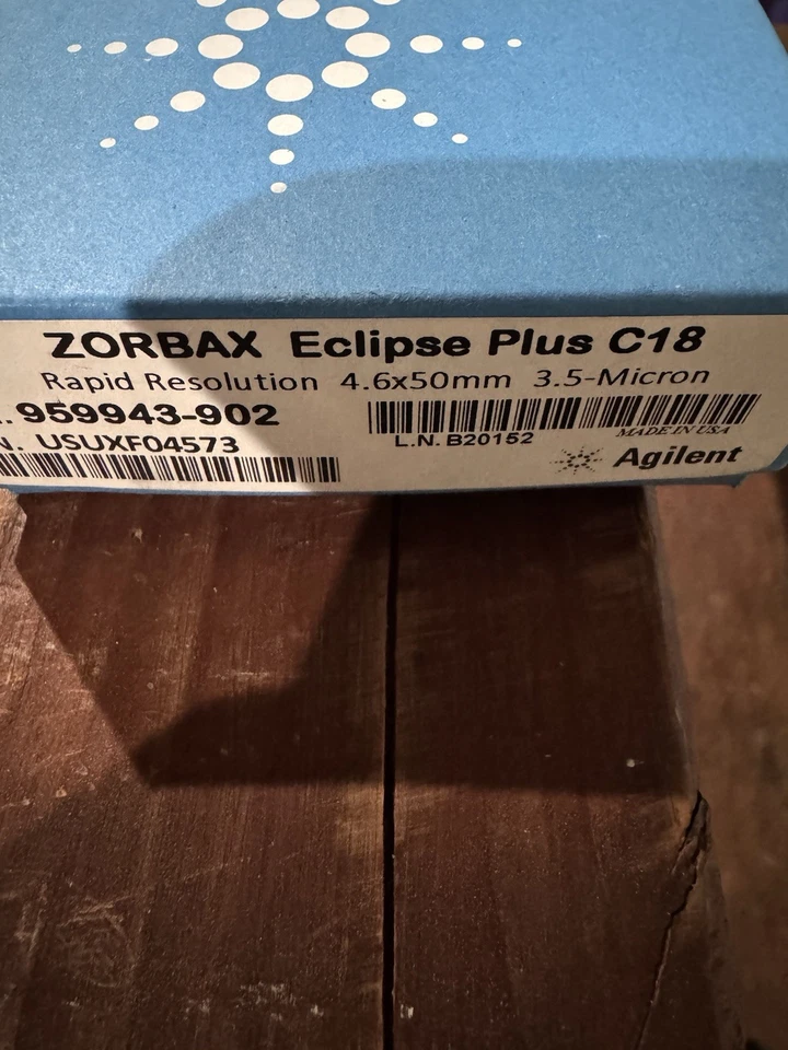 Совершенно новая колонка Agilent ZORBAX Eclipse Plus C18, 50x4,6 мм, 3,5 мкм. - Изображение 1 из 1