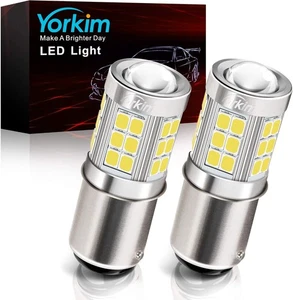 Yorkim 1157 LED Bulb, super bright 2357 led bulb 2057 1157, White pack of 2  - Foto 1 di 8