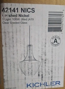 Kichler Everly 15.25 in 1-Light Brushed Nickel Shaded Kitchen Bell Pendant - Picture 1 of 1