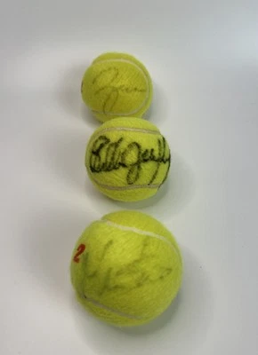 Signed Billie Jean King, Martina Navratilova, Zina Garrison, 3 Tennis Balls READ - Image 1 of 4