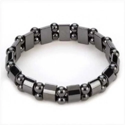 Magnetic Hematite Bracelet Pain Relief Powerfull Elastic Therapy Arthritis - Image 1 of 1