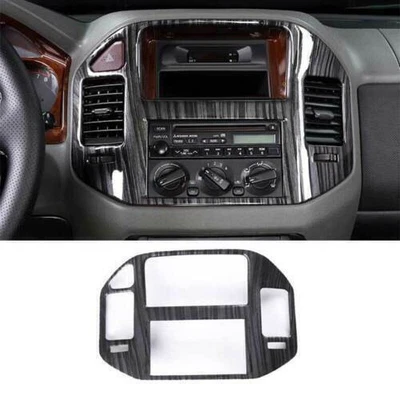 Consola central de madera negra para Mitsubishi Pajero Montero 2000~06 moldura de navegación Foto 1 de 4