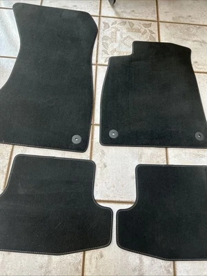 For Audi A5 S5 RS5 Coupe Black Carpet Car Mats 4pc 2008–2017 Velour Liners - Image 1 of 4