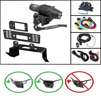 Kit de cabrestante de asalto y montaje KFI AS-50X 5000 lb se adapta a varios Polaris Ranger Foto 1 de 4