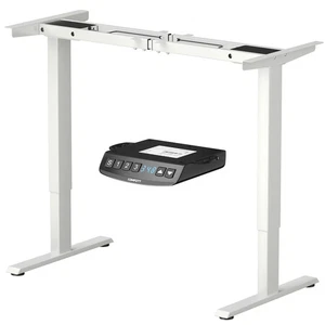Costway Electric Adjustable Standing up Desk Frame Dual Motor w/Controller White - Picture 1 of 12