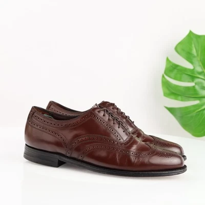Florsheim Imperial Zapatos Para Hombre Talla 10 3E Marrón Punta de Ala Oxford Cuero Vestido Foto 1 de 4