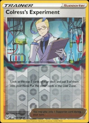 Pokemon - Colress's Experiment #155/196 - SWSH11: Lost Origin Reverse Holo - Image 1 of 2