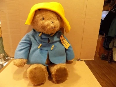 Eden Toys 27" Paddington Bear Blue Coat Yellow Hat Darkest Peru to London 1975 - image 1 of 4
