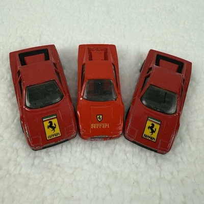 Vintage Matchbox Hot Wheels 1986 Ferrari Firebird Red Diecast 1:64 Scale 3 Lot - Image 1 of 4