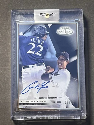 2018 Topps Gold Label - Gold Framed Auto Christian Yelich #FA-CY Black /75 - Image 1 of 4
