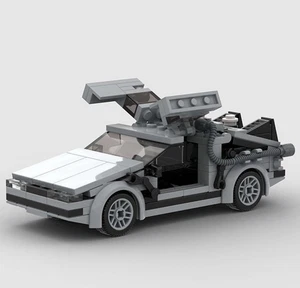 Custom MOC Lego DeLorean DMC-12 Gray BTTF 214 Piece Building Brick Car - Picture 1 of 5