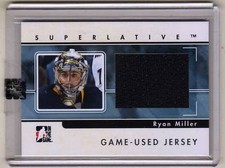 09-10 ITG Superlative Game Used Jersey Ryan Miller /30 Sabres 2009