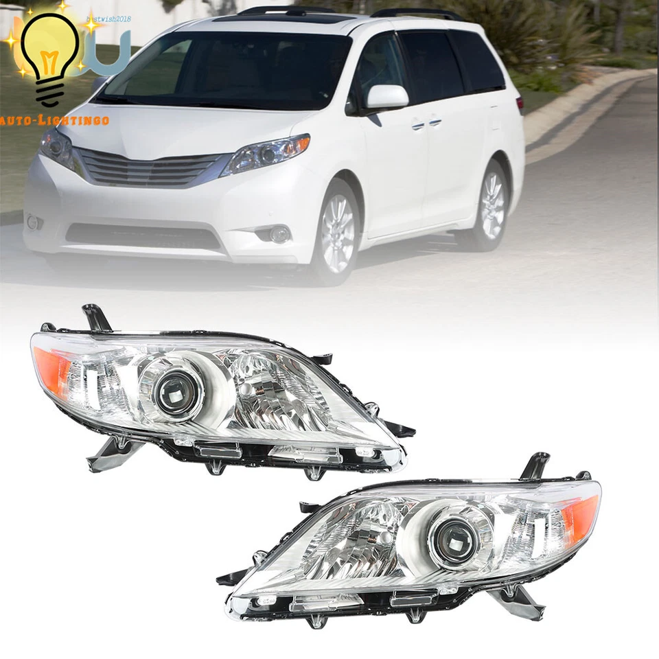 Faros halógenos laterales izquierdo y derecho para Toyota Sienna 2011-2013-2020 Foto 1 de 4