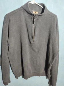 Woolrich Brown 1/4 Zip Sweater, Cotton, Size M, - Picture 1 of 9
