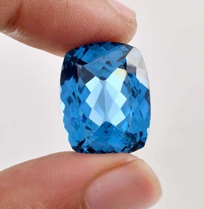 Makelloser 18 x 14 mm natürlicher blauer Turmalin 20,50 ct GIT zertifiziert lose Edelstein - Bild 1 von 6