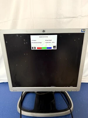 HP L1710 Flat Panel LCD Monitor Silver/Black 17" Display | POWERS ON UNTESTED - Image 1 of 4