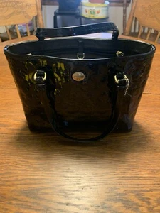 COACH EMBOSSED PATENT LEATHER MINI TOTE - Picture 1 of 13