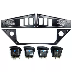 Polaris RZR Ride Command Dash Panel, Switch Combo - Black - Foto 1 di 6