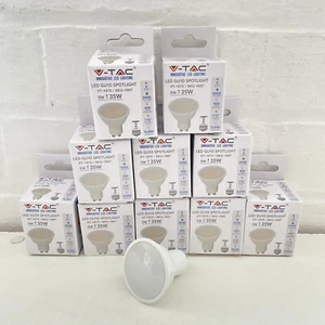 10 X VTAC LED SPOTLIGHT JOBLOT GU10 6400k COOL WHITE 5W 400lm 30000h - Picture 1 of 6