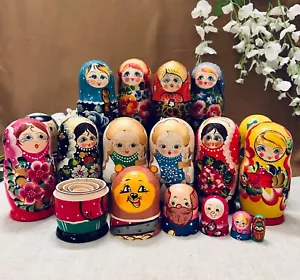 Matrioska Russa Originale Artigianale H -15 cm Matryoshka Матрешка Legno - Imagen 1 de 109