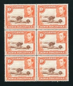 KENYA UGANDA TANGANYIKA GEORGE V1 RARE BLOCK - Picture 1 of 2