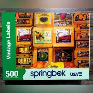 Springbok's 500 Piece Jigsaw Puzzle Vintage Labels 🧩 - Picture 1 of 4