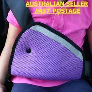 PURPLE CHILD CAR SEAT SEATBELT SAFETY COVER HARNESS TODDLER STRAP CLIP PRAM COT  - Bild 1 von 2