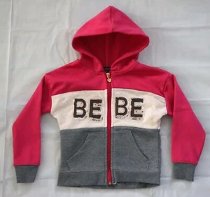 BEBE Sport girls full zip sequined hoodie size 4T - Picture 1 of 2