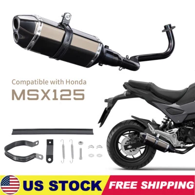 Exhaust System Headers Muffler Pipe Low Mount For Honda MSX 125 Grom 2013-2026 Foto 1 de 4