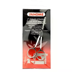 Tijeras de bordar máquina de aro recta en ángulo de 4" Janome - Imagen 1 de 2