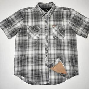 Orvis Herren Large L Angeln Outdoor Freizeit geknöpftes Hemd grau feuchtigkeitsableitende Gläser Stoff - Bild 1 von 8